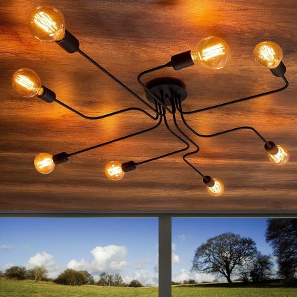 Candelabro montado à superfície TRUVA 8xE27/40W/230V