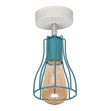 Candelabro montado à superfície TUBE II 1xE27/15W/230V turquesa