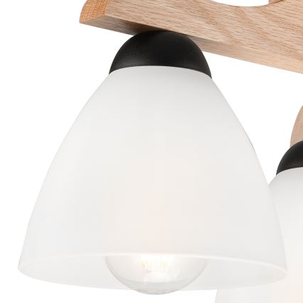 Candelabro montado na superfície ADRIANO 3xE27/60W/230V carvalho