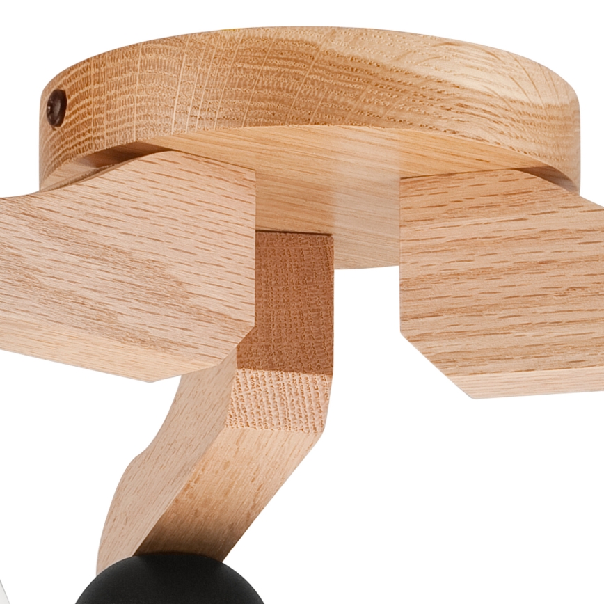 Candelabro montado na superfície ADRIANO 3xE27/60W/230V carvalho