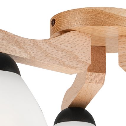 Candelabro montado na superfície ADRIANO 3xE27/60W/230V carvalho