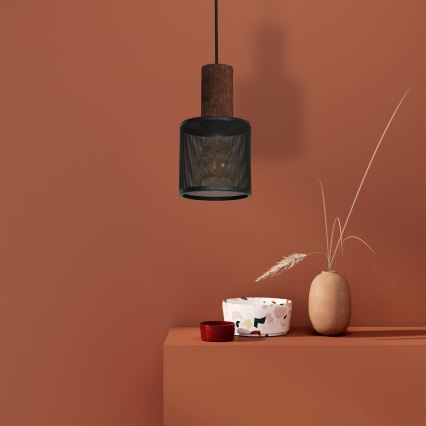 Candelabro num fio ARES BLACK 1xE27/60W/230V