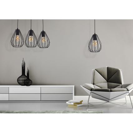 Candelabro num fio BRYLANT BLACK 3xE27/60W/230V