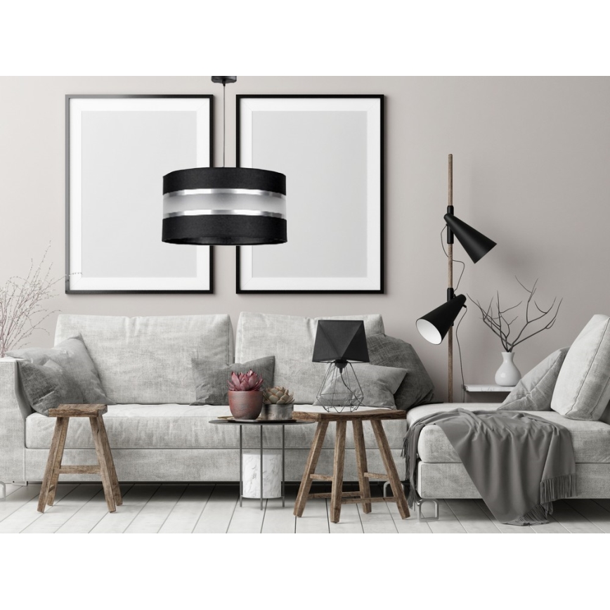 Candelabro num fio CORAL 1xE27/60W/230V preto antigo