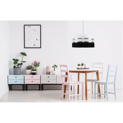 Candelabro num fio CORAL 1xE27/60W/230V preto e branco