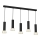 Candelabro num fio DANTE 5xGU10/25W/230V preto antigo/dourado