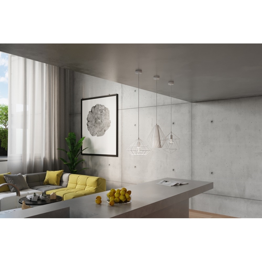 Candelabro num fio DEMI 1xE27/60W/230V branco