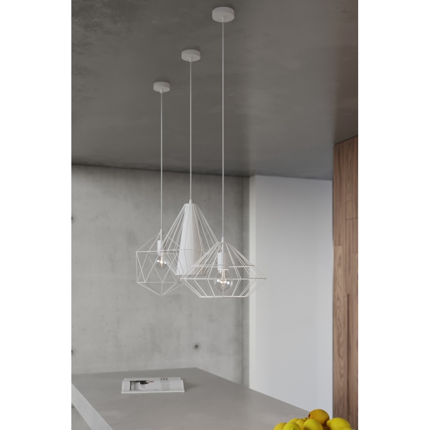 Candelabro num fio DEMI 1xE27/60W/230V branco