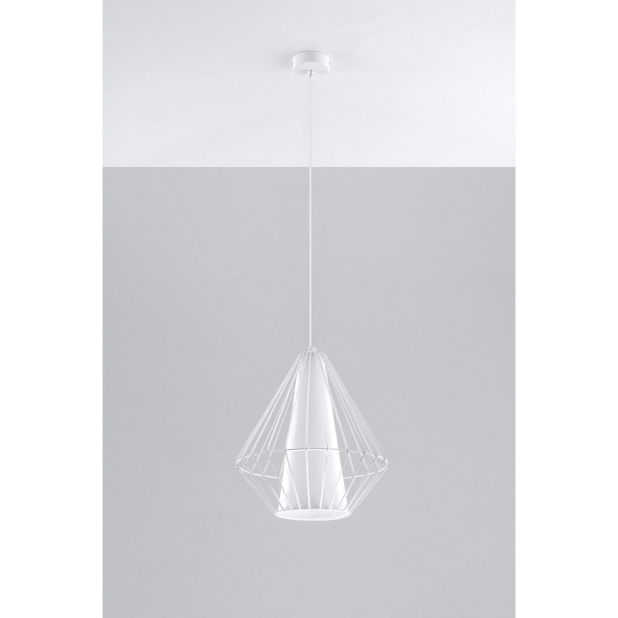 Candelabro num fio DEMI 1xE27/60W/230V branco