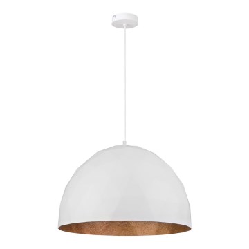 Candelabro num fio DIAMENT 1xE27/60W/230V diâmetro 50 cm branco/cobre