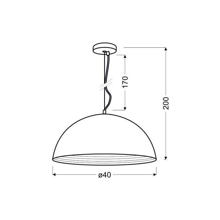 Candelabro num fio DORADA 1xE27/60W/230V cromo