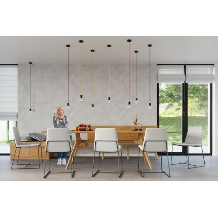 Candelabro num fio EDISON 1xE27/60W/230V laranja