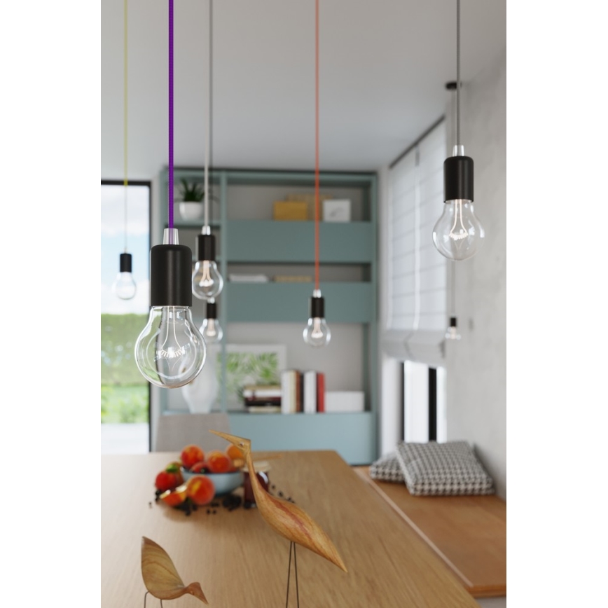 Candelabro num fio EDISON 1xE27/60W/230V laranja
