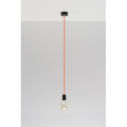 Candelabro num fio EDISON 1xE27/60W/230V laranja