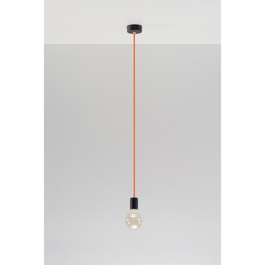 Candelabro num fio EDISON 1xE27/60W/230V laranja