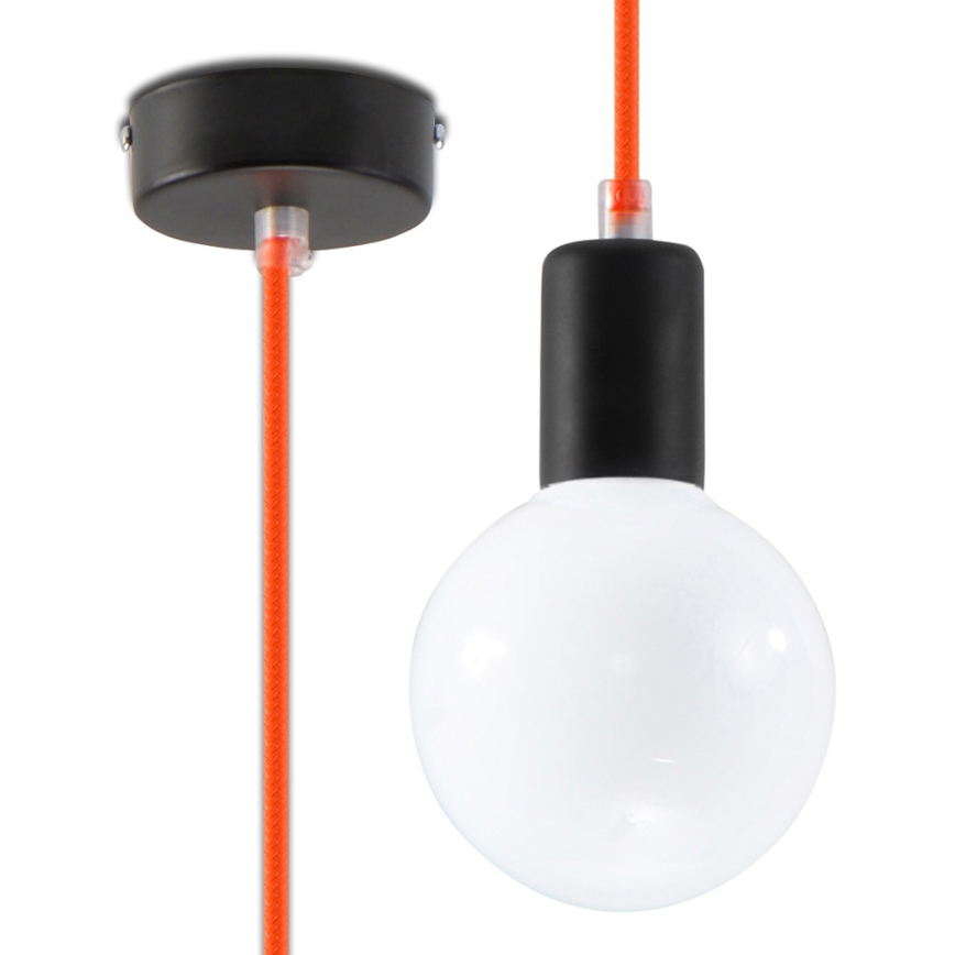 Candelabro num fio EDISON 1xE27/60W/230V laranja