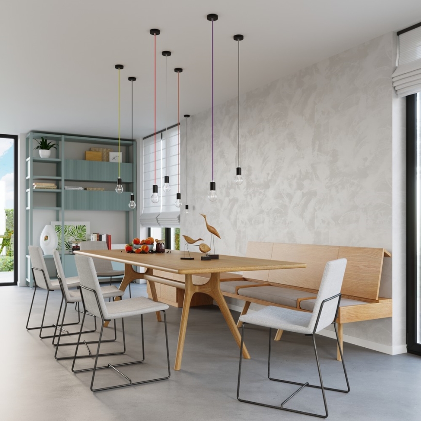 Candelabro num fio EDISON 1xE27/60W/230V preto antigo