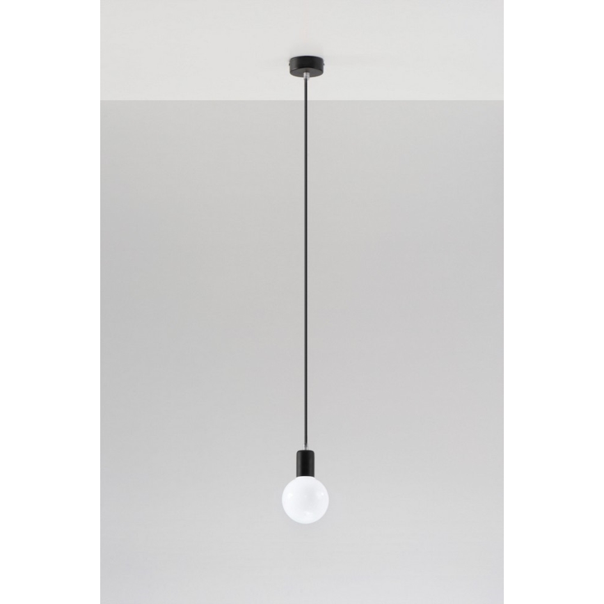 Candelabro num fio EDISON 1xE27/60W/230V preto antigo