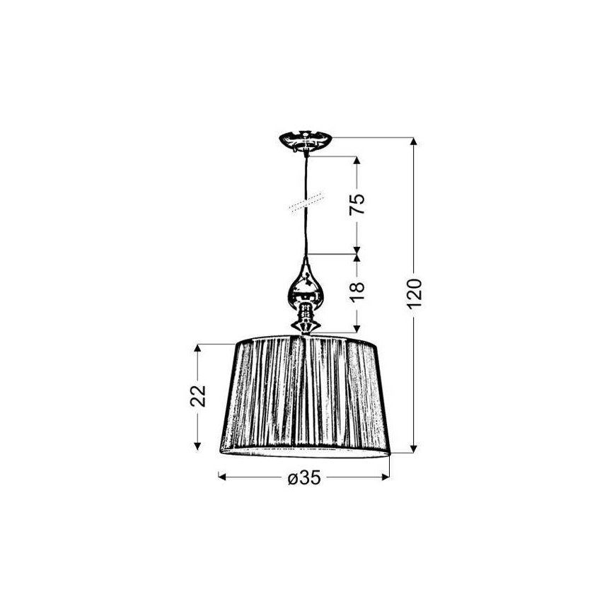 Candelabro num fio GILLENIA 1xE27/60W/230V