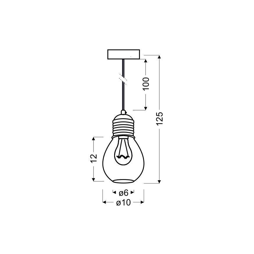 Candelabro num fio GLIVA 1xE27/60W/230V