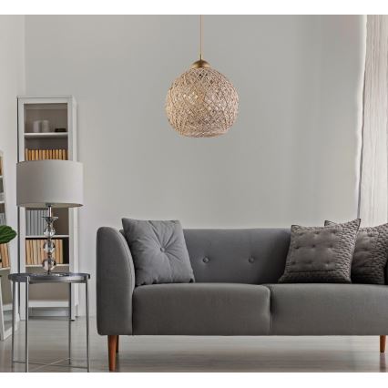 Candelabro num fio JUTE 1xE27/60W/230V bege