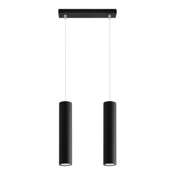 Candelabro num fio LAGOS 2 2xGU10/40W/230V preto antigo