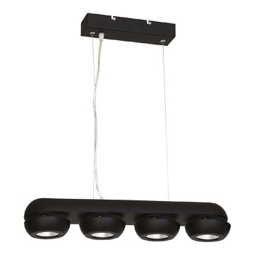 Candelabro num fio LED FLARE 4xLED/10W/230V preto antigo