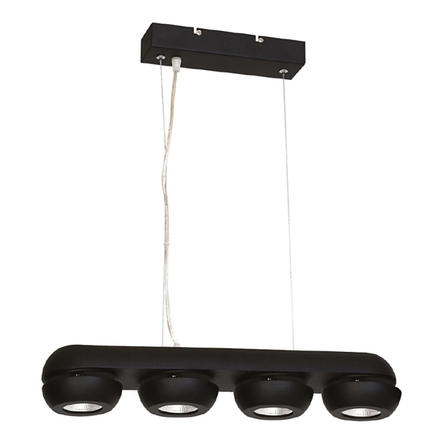 Candelabro num fio LED FLARE 4xLED/10W/230V preto antigo