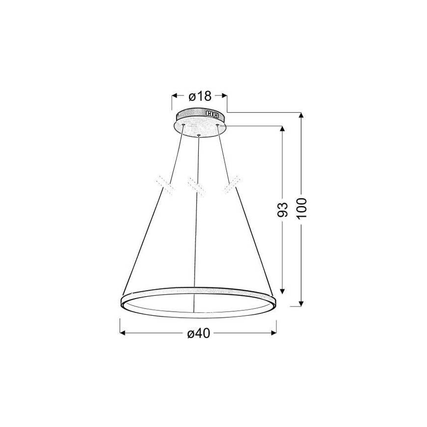 Candelabro num fio LED LUNE LED/25W/230V