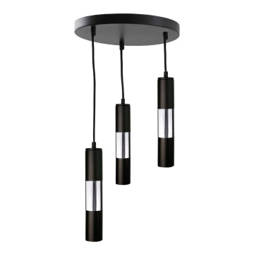 Candelabro num fio MAGNUMA 3xGU10/50W/230V preto antigo/cromo brilhante