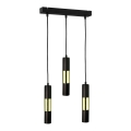 Candelabro num fio MAGNUMA 3xGU10/50W/230V preto antigo/dourado