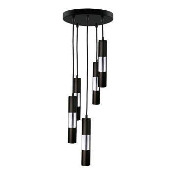 Candelabro num fio MAGNUMA 5xGU10/50W/230V preto antigo/cromo brilhante