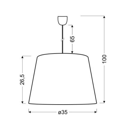 Candelabro num fio PLATINO 1xE27/60W/230V