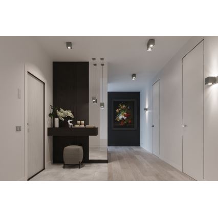 Candelabro num fio QUAD 1 1xGU10/40W/230V cinzento