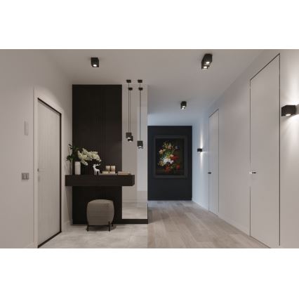 Candelabro num fio QUAD 1 1xGU10/40W/230V preto antigo