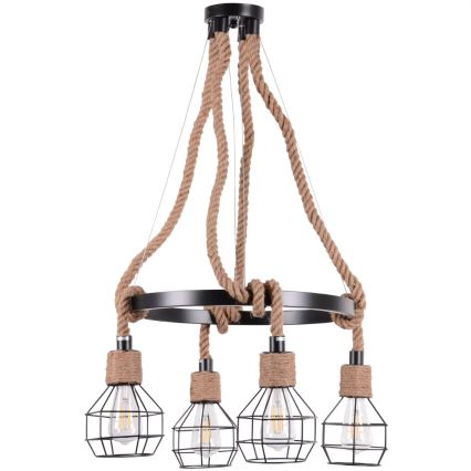 Candelabro num fio ROPE ALEGRA 4xE27/10W/230V