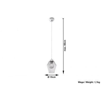 Candelabro num fio SILVIA 1xE27/60W/230V
