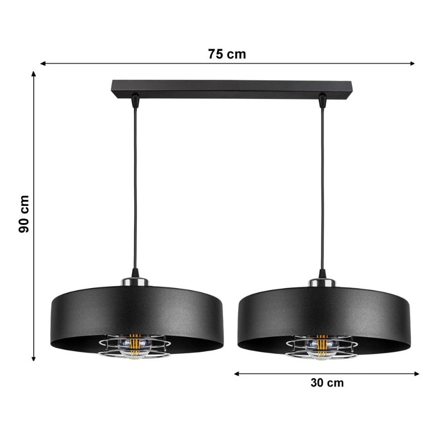 Candelabro num fio VEST 2xE27/60W/230V