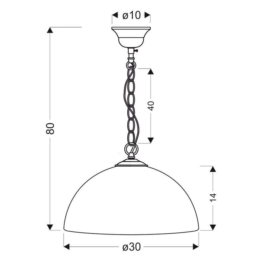 Candelabro numa corrente AÇÚCAR 1xE27/60W/230V branco