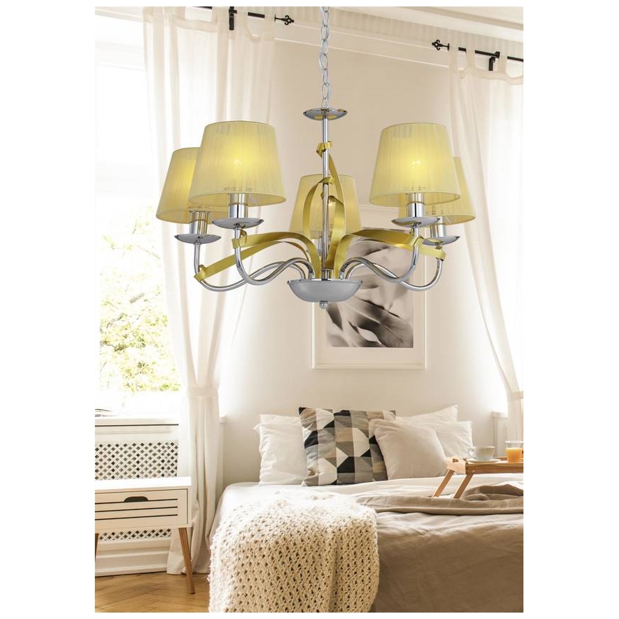 Candelabro numa corrente DIVA 5xE14/40W/230V