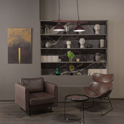 Candelabro numa corrente HAKON 2xE27/60W/230V Sombrio