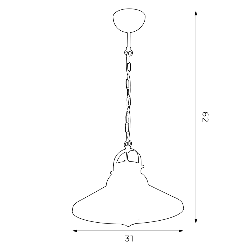 Candelabro numa corrente IRON 1xE27/60W/230V