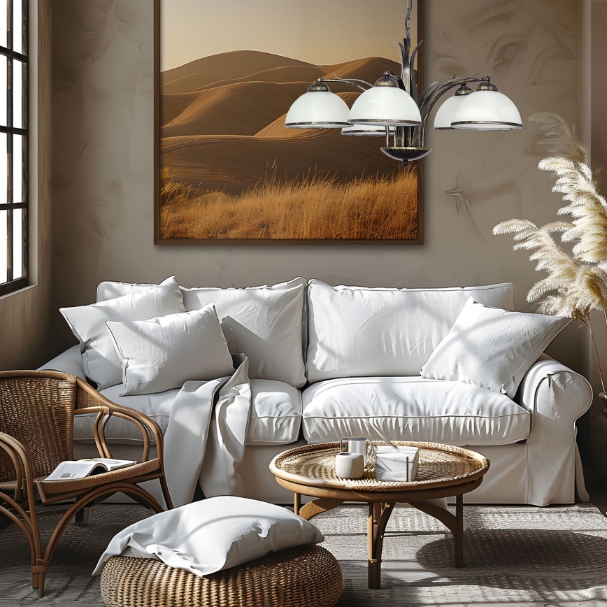 Candelabro numa corrente KORFU 5xE27/60W/230V