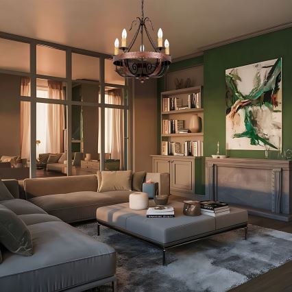 Candelabro numa corrente LOARA 5xE14/60W/230V