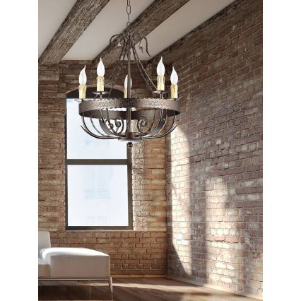 Candelabro numa corrente LOARA 5xE14/60W/230V