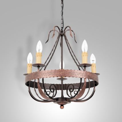 Candelabro numa corrente LOARA 5xE14/60W/230V