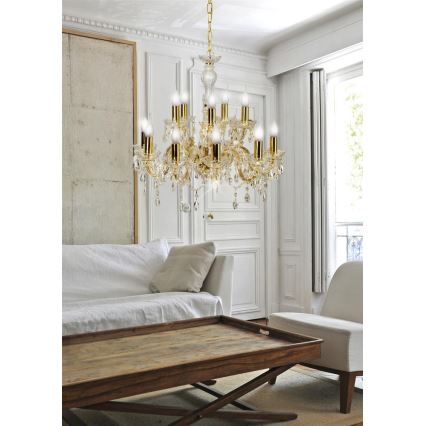 Candelabro numa corrente MARIA TERESA 12xE14/40W/230V