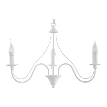 Candelabro numa corrente MINERWA 3 3xE14/40W/230V branco