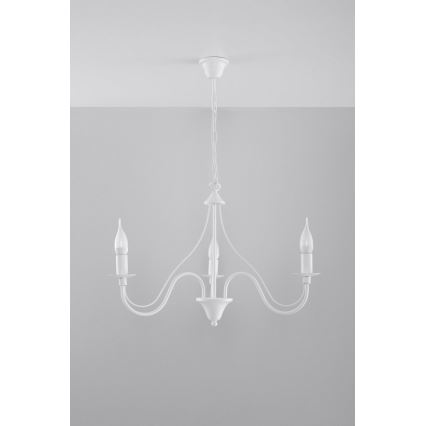 Candelabro numa corrente MINERWA 3 3xE14/40W/230V branco