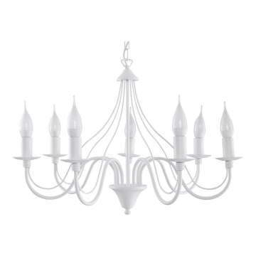 Candelabro numa corrente MINERWA 7 7xE14/40W/230V branco